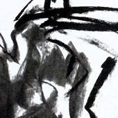 ohne titel, 2022, kohle + bleistift auf papier, 42 x 29,7 cm, copyright vg bildkunst + axel hptner